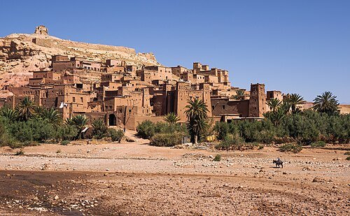 Le ksar d’Aït Ben Haddou au bord de l’oued